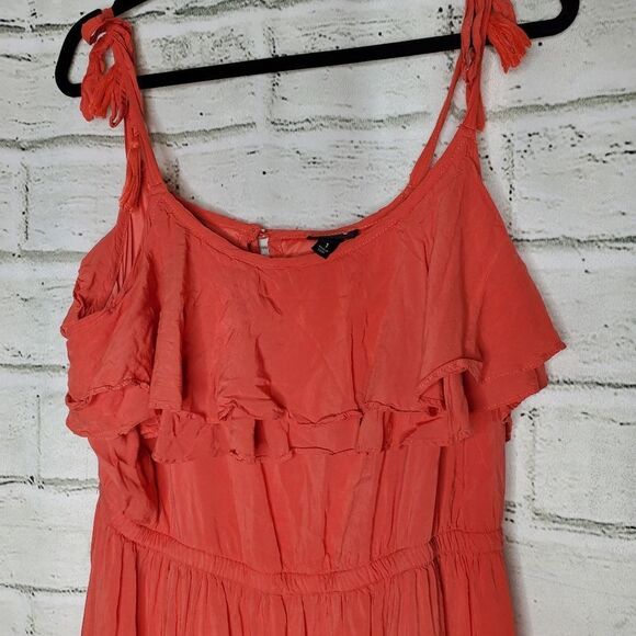 Torrid coral ruffle chalice dress Womens Size 1 1X 14/16 - Picture 8 of 11